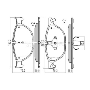 Колодки тормозные перед BMW 5 F07/F10/F11/6 F06/F12/F13/7 F01/F02 SAT