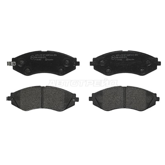 Колодки тормозные перед CHEVROLET LANOS/DAEWOO GENTRA/RAVON NEXIA R3 16-  (диск 256mm) BREMBO