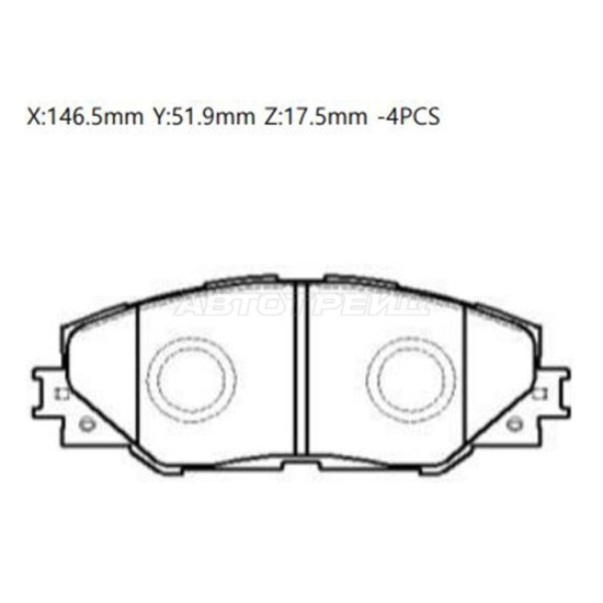 Колодки тормозные перед TOYOTA RAV4 05- CTR