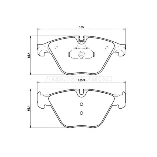 Колодки тормозные передн BMW 5 F10 530i BREMBO