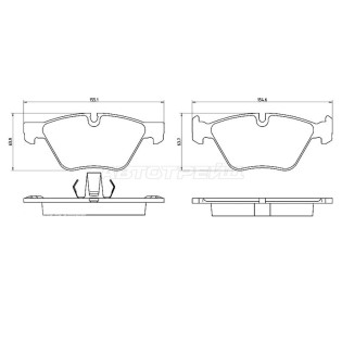 Колодки тормозные передн BMW 5 F10 BREMBO