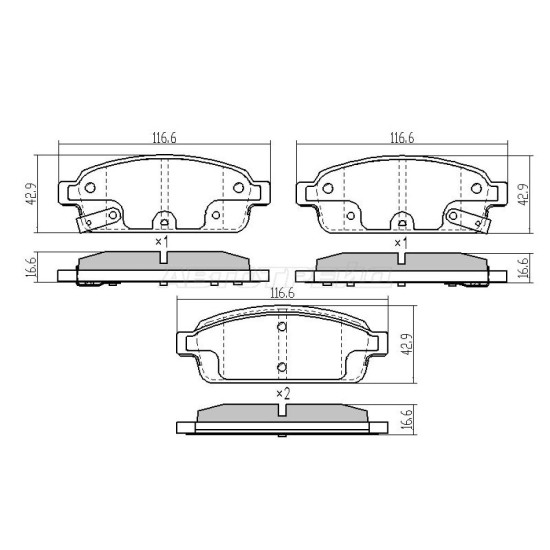 Колодки тормозные зад CHEVROLET CRUZE 1/6/1/8 09- SAT