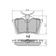 Колодки тормозные зад PEUGEOT PARTNER 13-/CITROEN BERLINGO SAT