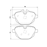 Колодки тормозные задн BMW 5 F10 BREMBO
