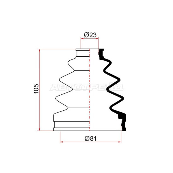 Пыльник шруса наружный  передн NISSAN TEANA J32/PRESAGE U31 03-09/ HYUNDAI CRETA 2,0 АКПП 15- 2WD/4WD(2 хомута. термопластик) MARUICHI