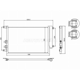 Радиатор кондиционера Alfa Romeo 147 00-10 / 156 97-05 / GT 03-10 SAT