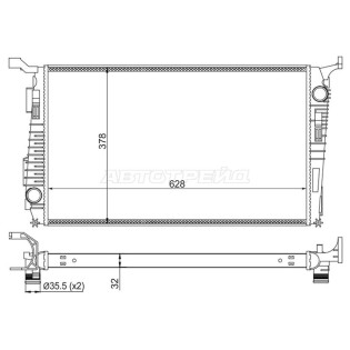Радиатор RENAULT DUSTER 1,5D 10- SAT