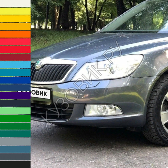 Бампер передний в цвет кузова Skoda Octavia A5 (2008-2013) рестайлинг Бампер передний в цвет кузова Skoda Octavia A5 (2008-2013) рестайлинг